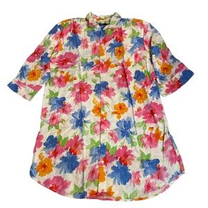 Lauren Ralph Lauren Floral Button Down Dress Tunic